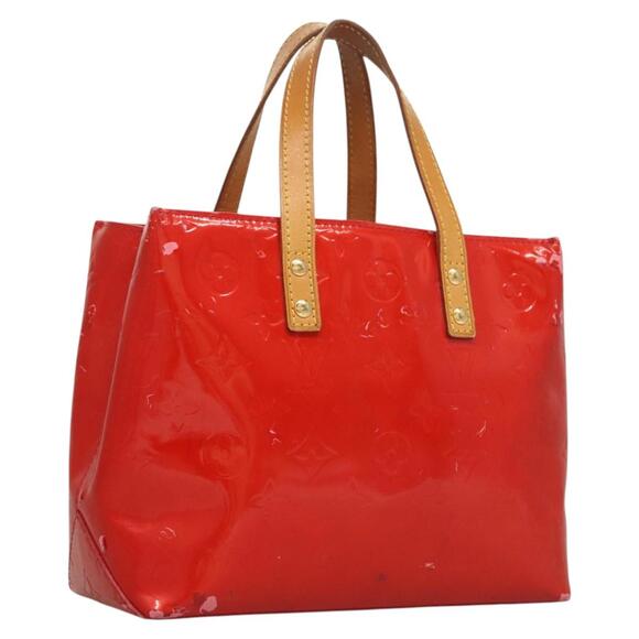 LOUIS VUITTON Monogram Vernis Reade PM Hand Bag Red Rouge M91088 - Picture 1 of 16